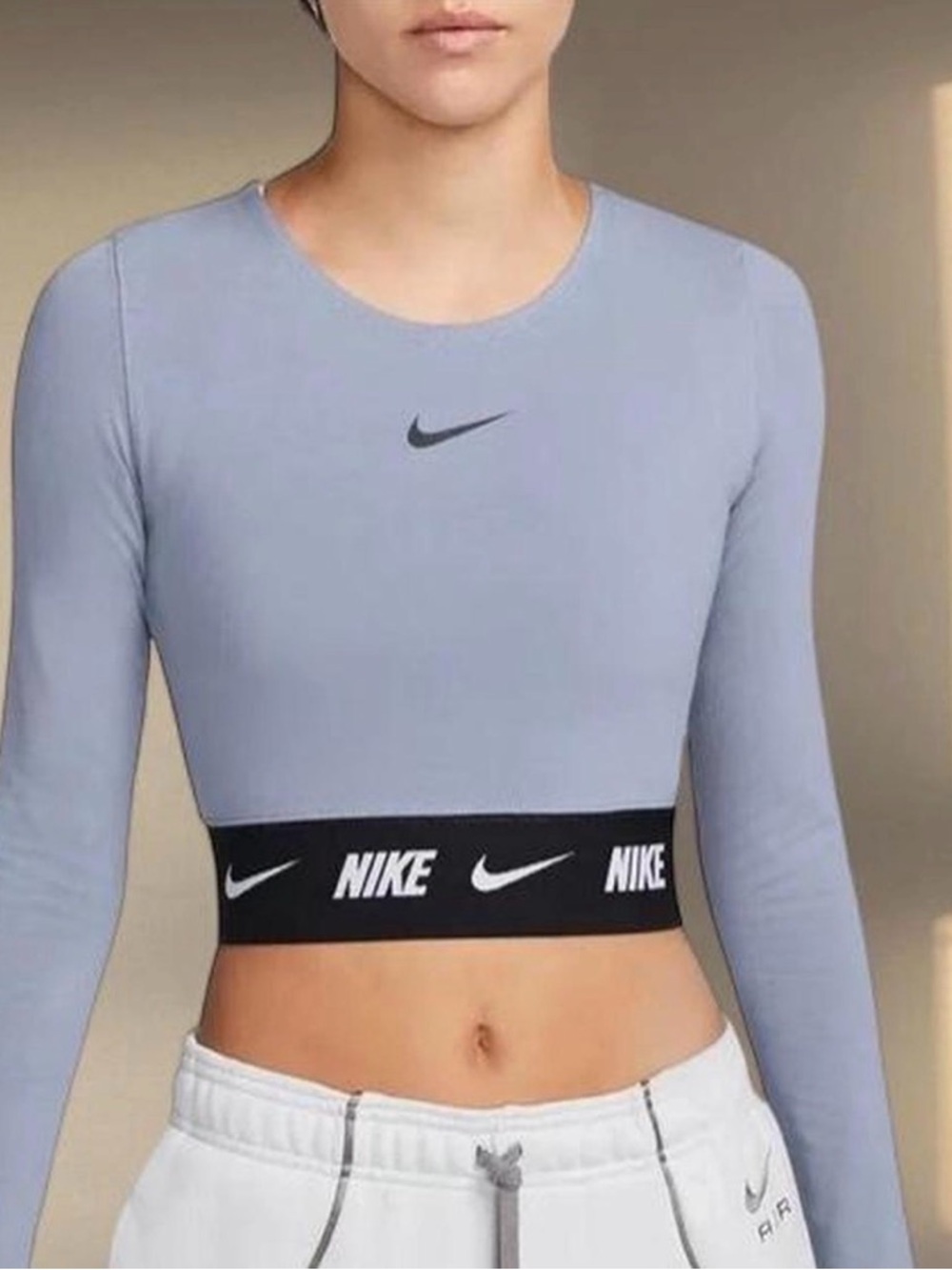 Nike Dri-FIT One Women's Long-Sleeve Crop Top #activewear #fitness